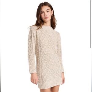 Elegant Cream Knit Dress